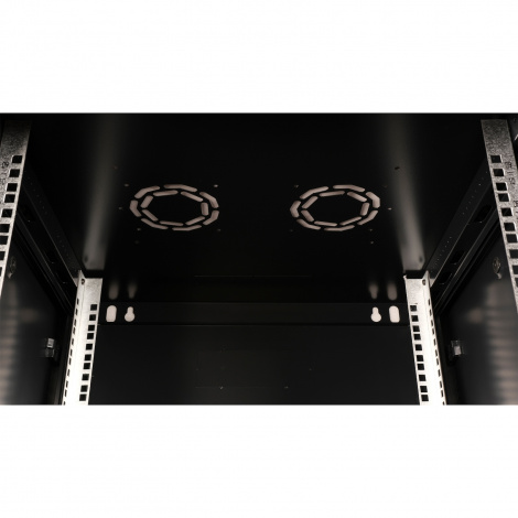 Шкаф 19" телекоммуникационный настенный, 9U 501x600х600 мм, дверь металл, черный